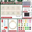 Preboun 8 Pcs Christmas Punch Needle Coasters Kit, Xmas Punch Needle Embroidery Kit, DIY Embroidery Crafts for Adults Beginners with Yarns Hoop Art Craft Supplies for Christmas Gift