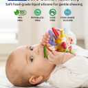 Baby Montessori Sensory Teething Toy - Safe, Multi-Functional BPA-Free Silicone Teether for Babies 0-12 Months - Teething Relief & Fun Play with Rattle - Perfect Baby Toys for Boys & Girls