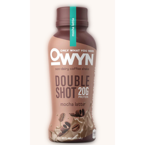 OWYN Double Shot, Mocha Latte Protein Shake, 20g. Protein, 12fl oz. Best By 09/19/26