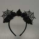 Needzo Halloween Mouse Ear Headband, Glitter Party Decoration Costume Accessories for Girls and Women, One Size (Spiderweb)