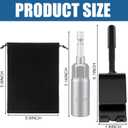 5 Pcs Ice Peg Adapter Set Include 2 Ice Anchor Drill Adapter 2 Rotating Sleeves 1 Storage Bag Metal Easy Installation for Fishing Shelters Accessories (Sliver)