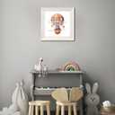 Hippo 2, 14" x 14" Printed on Canvas Wall Art