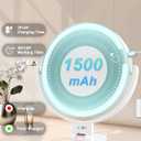 vpu 30X/1X Wall Mounted Magnifying Makeup Mirror with Power Suction Cup, Rechargeable Double Sided Regular HD/Magnification 3 Color Modes Adjustable Brightness Mirror with Lights for Bathroom, Travel