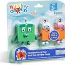 hand2mind Numberblocks Four and The Terrible Twos, Toy Figures Collectibles, Small Cartoon Figurines for Kids, Mini Action Figures, Character Play Figure Playsets, Imaginative Toys