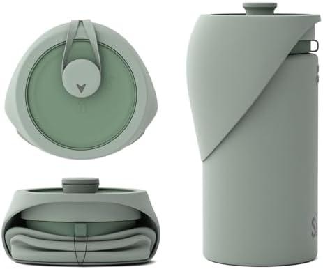 SÄKER Portable Dog Water Bottle, Collapsible Water Bottle for Dogs Perfect for Walking, Hiking and Outdoors | Works as a Portable Water Bowl | Designed in Montreal - 550ml