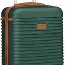 Coolife Suitcase 1 Piece Luggage Set Carry On Travel Luggage TSA Lock Spinner Wheels Hardshell Lightweight Luggage Set(Dark Green)