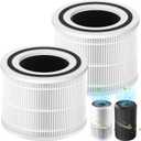 Core 300 Replacement Filter, Compatible with LEVOIT Core 300/300S/P350-P Air Purifier3-in-1 H13 Grade True HEPA Replacement Filter, Compare to Part No. Core 300-RF, Core P350-RF, White,2 pack