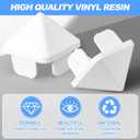 Sasylvia 20 Pcs 1.5 x 1.5 (1.39 x 1.39 Internal Dimension) White Vinyl Picket Fence Caps Outdoor White Vinyl Caps Vinyl Fence Post Caps for Garden Fencing Protect from Harmful Water Debris Part Square