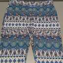 Women High Waisted Fit Flare Ethnic Paisley Floral Bell Bottoms Yoga Pants Flared Leggings Size Medium
