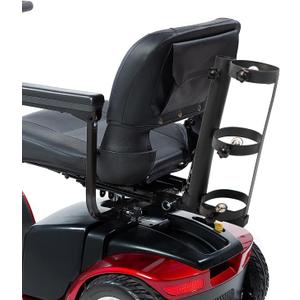 MOOFI 2-in-1 Metal Oxygen Tank Holder, Universal D, E Cylinder Carrier, Heavy-Duty Metal Oxygen Holder for Mobility Scooters & Power Chairs Equipped with 1" X 1" Hitch Receiver, 18.9" x 6" x 17.6"