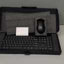 SHUNJINRUN Wireless Keyboard and Mouse Combo, Silent Full-Size Computer Keyboard with Calculator Button, 2400 DPI Mice, Quiet Click, Slim Cordless USB Set for Laptop PC Windows Mac - Black