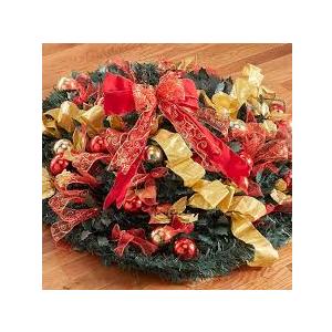 6ft Christmas Illuminated Spruce Poinsettia Pull Up Tree