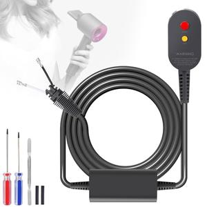 Hair Dryer Power Charger Cable Compatible with Dyson Hair Dryer Power Cord Cable Adapter Plug, 110V Cord Adapter Plug Compatible with Dyson, Replacement Power Cord Repair line Accessories