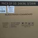 Mat Board Center Premium Black Foam Core Board 24x36 in 3/16" Thick 10 Pack | High-Grammage Foam Core, Acid-Free, Easy to Cut and Draw, Painting & Crafts Ideal for Mounting, Crafts, Art and Presentation