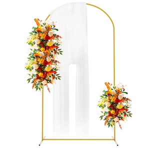 Putros Arch Backdrop Stand, 6.6ft, Metal Wedding Arch Stand, Gold
