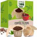 VIVI SKY K cup Coffee Paper Filters with Lid Disposable for Keurig, Fits All Keurig Single Serve Filter Brands (Natural with Lid, 300)