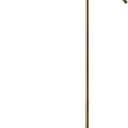 Adesso Antique Brass Floor Lamp with Off-White Linen Shade  Adjustable Arm, 3-Way Switch, Accent Lighting for Bedroom, Living Room, or Home Office, 60 Tall