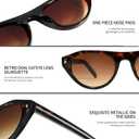 Rmerom Retro Small Oval Sunglasses for Women Men 2026 Trendy Chic Cat Eye Narrow Sun Glasses Vacation Outfits Fashion Sunnies