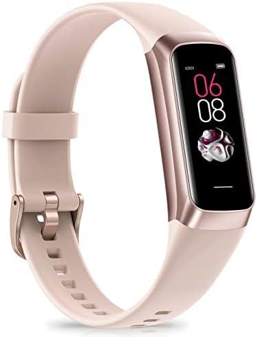 Fitness Tracker, Fitness Watch with 24/7 Heart Rate Blood Oxygen Sleep Monitor, Step Tracker with 1.1" AMOLED Touch Color Screen, Activity Counter Pedometer for Women Men Android iOS