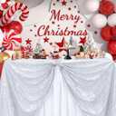 B-COOL Silver Sequin Tablecloth Fabric Parties: Laser Glitter Birthday Table Cloth Sparkly Iridescent Shimmer Rectangle 90x156 Inches Cloths Decorations for Party Supplies Event Wedding Decor