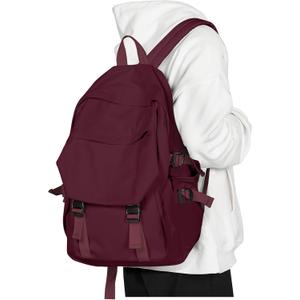 coowoz Lightweight School Bag Casual Daypack College Laptop Backpack for Men Women Water Resistant Travel Rucksack for Sports High School Middle Bookbag for girls(Red)