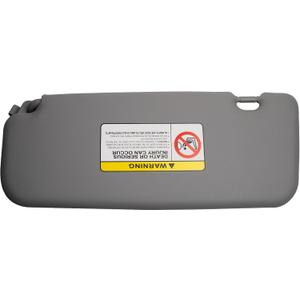 Dasbecan Right Passenger Side Sun Visor Compatible with Hyundai Accent 1E 2011 2012 2013 2014 2015 Front Right Sun Protection Shade Gray Replaces 85220-1R000