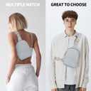 Fashion Belt Bag Waist Pack Sling Waist Bag Sling Chest Waist Pack with Ajustable Strap Small Fashion Sling Pack Causal Travel Light Grey