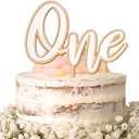 VANGNING White One Cake Topper - First Birthday Cake Topper - One Cake Topper - Cake Smash (white one CT)
