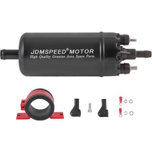 Universal Inline High Pressure Fuel Pump With Mounting Bracket Clamp 12V Gasoline Fuel Injection Pump Replacement 0580464070 0580453911 0580463017 0580464023 Black Electric Injection Systems