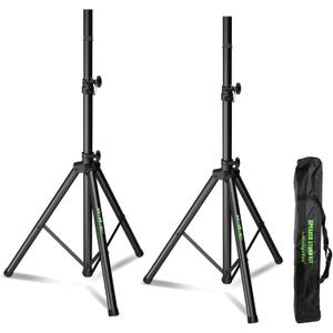 Pair of Speaker Tripod Stands Height Adjustable from 43.7'' to 70.8'' PA DJ Party Tripod Speaker Stand 35mm Compatible Insert with a Carry Bag