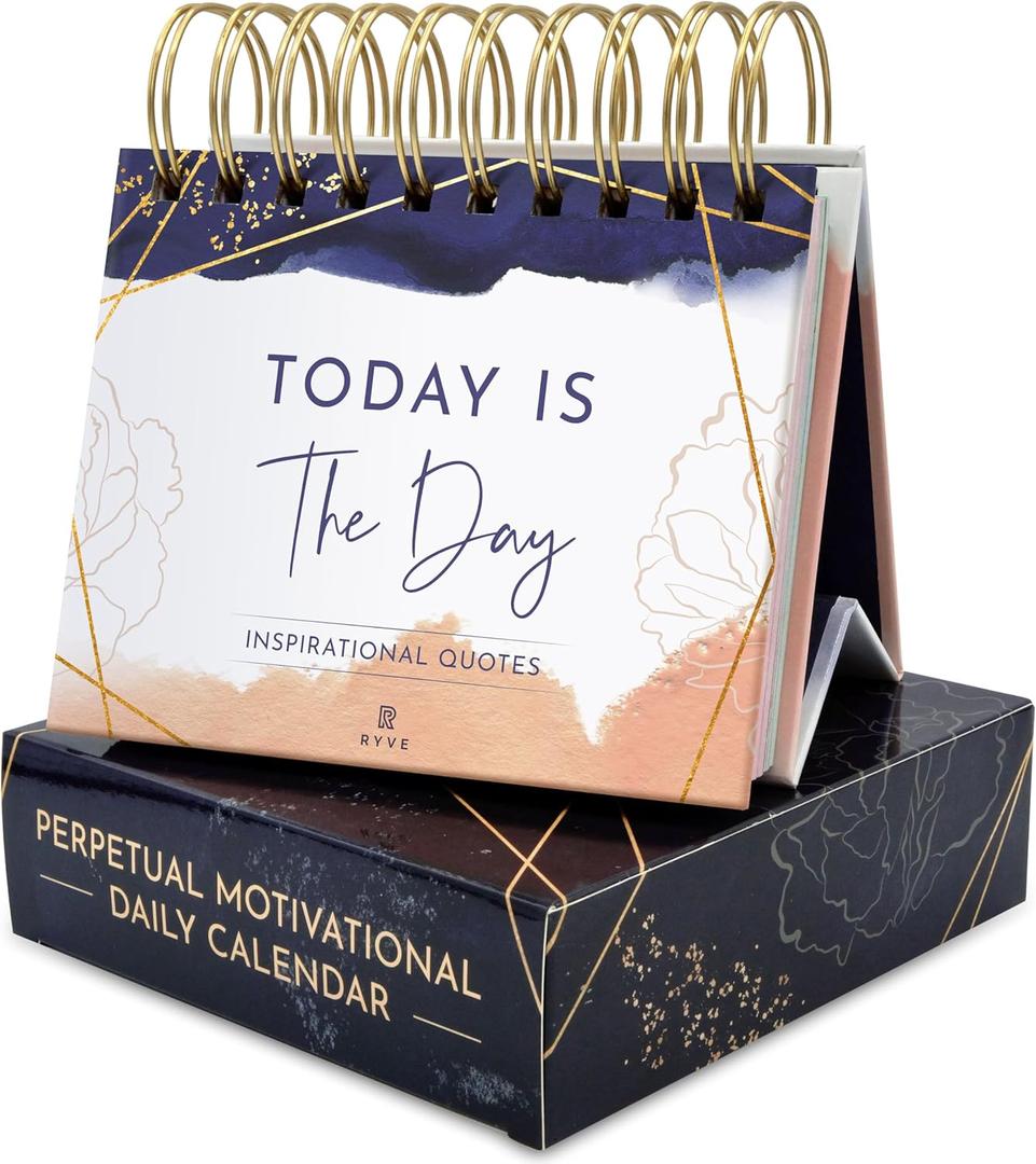 Motivational Daily Flip Calendar with 366 Inspirational Quotes  Inspirational Gifts for Women, Perpetual Desk Calendar, Office Decor for Women, Daily Affirmations, Motivational Desk Decor