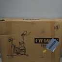 CHAOKE Exercise Bike, Quiet Adjustable Magnetic Stationary Bike for Home Cardio with App Compatible, 350LB Weight Capacity Indoor Cycling Bike with Large Seat, Dumbbell Rack, Pull Cords & LCD Display (Newly Upgraded Magnetic + App Compatible -Black Blue)