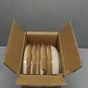 AmorArc 8.5'' Large Pasta Bowls, 36oz Ceramic Salad Serving Bowls Set of 6 for Kitchen, Wide Stoneware Bowls for Pasta,Salad,Fruit,Bread, Microwave Safe, Cappuccino