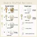 White Gold Balloon Arch Double Stuffed Pearl White Sand Cream Gold Chrome Balloon Garland Kit for Graduation Baptism Birthday Baby Shower Wedding Party Decorations