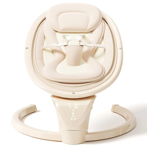 Baby Swings for Infants, Electric Infant Swing with Remote Control, Portable Baby Swing with 5-Point Harness, 5 Speeds, and 10 Preset Lullabies (Adapter Included)