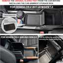 PIUGILH Customized for Honda CR-V 2017-2019 Accessories Car Center Console Armrest Box Glove Secondary Storage Box Console Organizer Insert Tray with Coin and Glass Holder