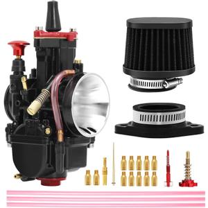 PWK Carburetor Kit 28mm Racing Carb Universal for 75cc to 125cc 2T 4T Carburetor with Air Filter Intake Manifold Boot Main Jets Motorcycle Scooters Dirt Bike Motocross ATV Quad Enduro Off Road (28mm)