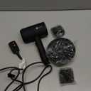 Slopehill Professional Ionic Hair Dryer, Powerful 1800W Fast Drying Low Noise Blow Dryer with 2 Concentrator Nozzle 1 Diffuser Attachments for Home Salon Travel (Black)