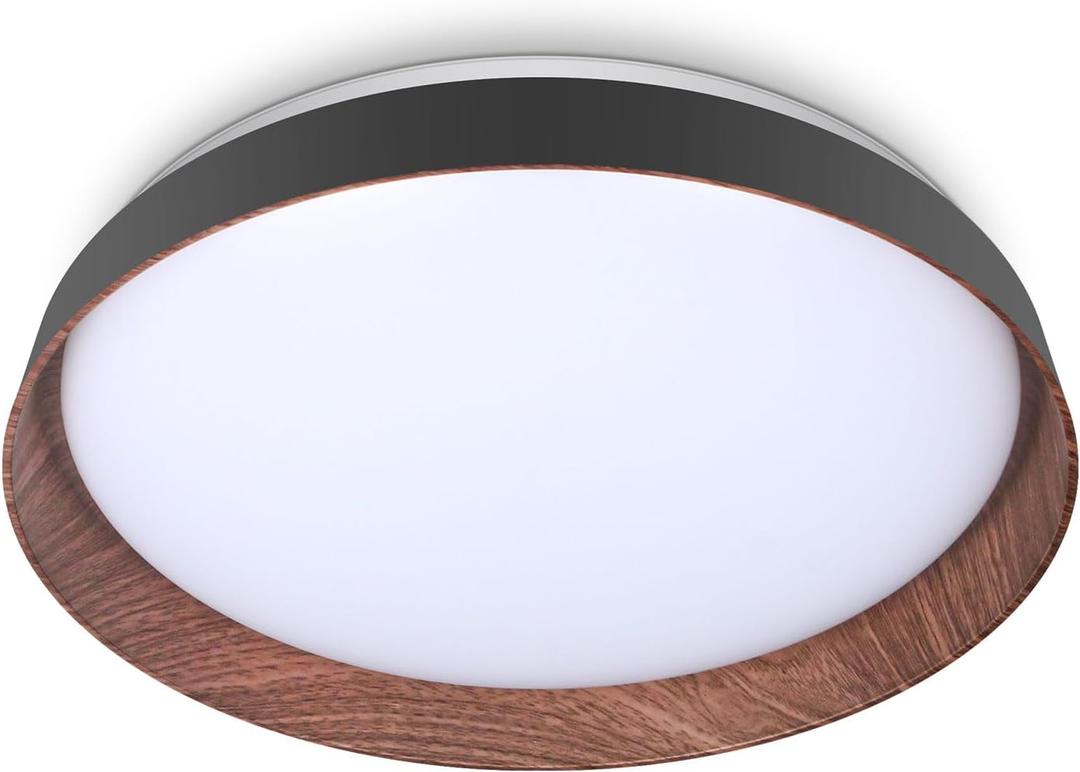 VIPMOON 13"/36W Flush Mount LED Ceiling Light, 5CCT 3000K-6000K Adjustable Super Bright Retro LED Light Fixture for Bedroom Kitchen Balcony Study Room Porch Bathroom Stairwell Hallway Office