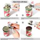 Beneno Heavy Duty Hand Can Opener Manual with Magnet, Durable Sharp Carbon Steel Blade Smooth Cutting, Big Effort-Saving Knob & Soft Grip Handle, Multifunctional Kitchen Tool with Bottle Opener, Beige