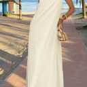 YouSexy Women's Spaghetti Strap Maxi Dress Sleeveless Flowy Boho Beach Vacation Casual Long Dresses with Pockets (S)