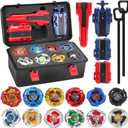 X Battling Top Gyro Toy Set, 12 Spinning Tops, 3 Launchers with Storage Box, Turbo Set Metal Fusion Game,Birthday Gift for Kids Children Boys Ages 6+