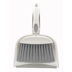 BSMstone Mini Broom and Dustpan Set-Mini Whisk Set for Desk, Housekeeping, Office, Kitchen, Pet Nest, etc., Daily Cleaning Necessity Plastic Mini Dustpan Set (Gray)