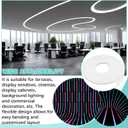 Baquler Flexible Silicone LED Channel 65.6ft/20m White 10x10mm DIY Waterproof Neon Rope Strip Light Tube for 6mm LED Strip Lights for Indoor Outdoor Living Room Kitchen Wall Decor Customizable