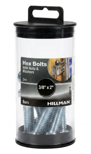 HG Hex Tab Bolt Zinc 3/8x2 24 Ct
