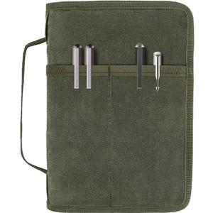 Field Notes Notebook Cover for 6.7 X 9.8 Inch with A5 Journal Cover Notebook Zipper Pocket Planner for Pen Holder, Water Resistant Cover (Green)