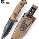 5-inch Fixed Blade Knife with SheathD2 stainless steel blade, G10 handle,Outdoor Camping knives