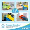 AIDEA Microfiber Cleaning Cloth 100PK, Soft Absorbent Rags, Microfiber Towels for Cars, Kitchen Towels, Dusting Cloth for Home, Window, Cleaning Supplies, 12"×12"