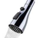 360-Degree Rotating Splash-Proof Extension, Bathroom Extension, Kitchen Rotating Extension Compatible with Standard 22mm/24mm Threaded Extenders Splash-Proof Spray Head with Three Spray Modes (Silver)