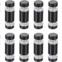 uxcell 12 Pcs Standoff Screws, 1/2" x 1" Stainless Steel Double Head Advertising Screws Wall Standoff Mounts Hardware for Acrylic Glass Sign Holder Wine Glass Rack, Black